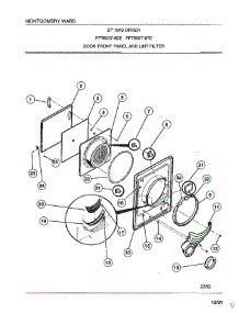 Door Front Panel And Lint Filter parts for Frigidaire Dryer 8007-87D from AppliancePartsPros.com