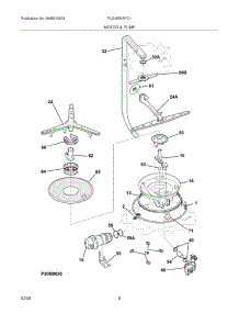 09 - Motor & Pump parts for Frigidaire Dishwasher PLD4555RFC1 from AppliancePartsPros.com