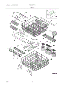 13 - Racks parts for Frigidaire Dishwasher PLD4555RFC1 from AppliancePartsPros.com