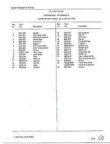Door Front Panel / Lint Filter Page 2 parts for Frigidaire Dryer 8289-80A from AppliancePartsPros.com