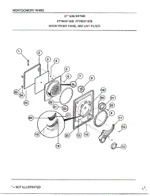 Gas Dryer / Door Front Panel And Lint Filter parts for Frigidaire Dryer 8007B from AppliancePartsPros.com