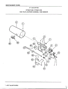 Gas Valve / Burner Assembly And Sensor parts for Frigidaire Dryer 8007B from AppliancePartsPros.com