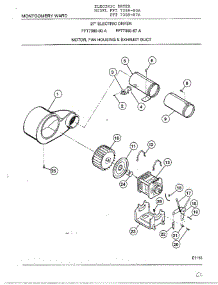 Motor, Fan Housing And Exhaust Duct parts for Frigidaire Dryer 7389-80A from AppliancePartsPros.com
