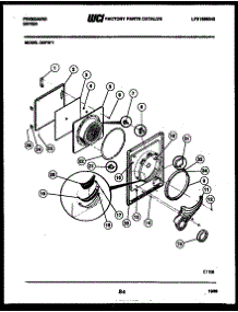 03 - Door Parts parts for Frigidaire Dryer DGFW1 from AppliancePartsPros.com
