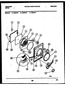 03 - Door Parts parts for Frigidaire Dryer DGISFL3 from AppliancePartsPros.com