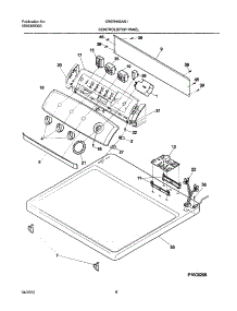 07 - Control Panel parts for Frigidaire Dryer CRER442AS1 from AppliancePartsPros.com