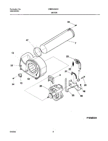 09 - Motor,Blower parts for Frigidaire Dryer CRER442AS1 from AppliancePartsPros.com