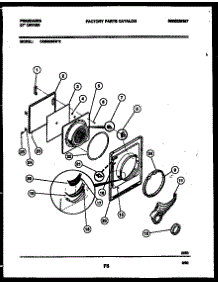 03 - Door Parts parts for Frigidaire Dryer DE5520RW2 from AppliancePartsPros.com