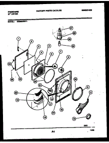 03 - Door Parts parts for Frigidaire Dryer DE6900RW1 from AppliancePartsPros.com