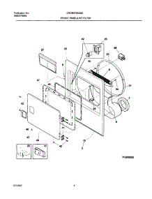 05 - Frnt Pnl,Door parts for Frigidaire Dryer CRGR5700AS0 from AppliancePartsPros.com