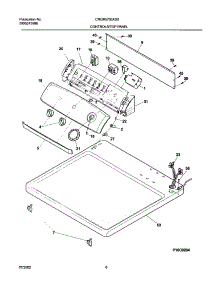 07 - Control Panel parts for Frigidaire Dryer CRGR5700AS0 from AppliancePartsPros.com