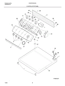 07 - Controls / Top Panel parts for Frigidaire Dryer CRGR7900AS3 from AppliancePartsPros.com
