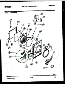 03 - Door Parts parts for Frigidaire Dryer DG6900RW1 from AppliancePartsPros.com