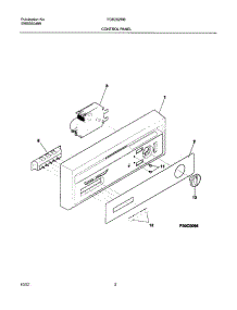 03 - Control Panel parts for Frigidaire Dishwasher FDR252RBB1 from AppliancePartsPros.com