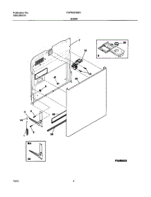 05 - Door parts for Frigidaire Dishwasher FDP635RBS1 from AppliancePartsPros.com