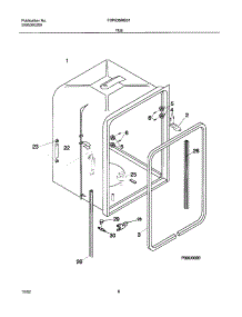 07 - Tub parts for Frigidaire Dishwasher FDP635RBS1 from AppliancePartsPros.com