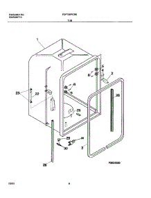 07 - Tub parts for Frigidaire Dishwasher FDP750RCS0 from AppliancePartsPros.com