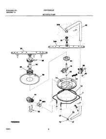 09 - Motor & Pump parts for Frigidaire Dishwasher FDP750RCS0 from AppliancePartsPros.com