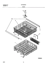 13 - Racks parts for Frigidaire Dishwasher FDP750RCS0 from AppliancePartsPros.com
