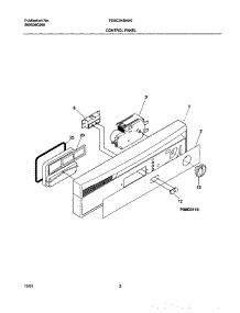 03 - Control Panel parts for Frigidaire Dishwasher FDBC24BAS0 from AppliancePartsPros.com