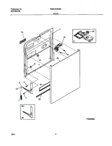 05 - Door parts for Frigidaire Dishwasher FDBC24BAS0 from AppliancePartsPros.com