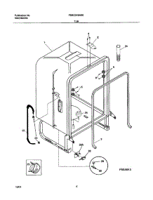 07 - Tub parts for Frigidaire Dishwasher FDBC24BAS0 from AppliancePartsPros.com