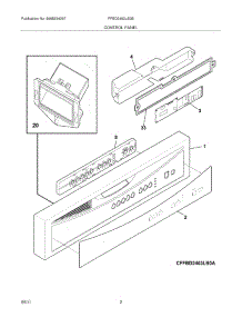 03 - Control Panel parts for Frigidaire Dishwasher FFBD2403LS0B from AppliancePartsPros.com