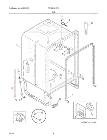 07 - Tub parts for Frigidaire Dishwasher FPHD2481KF0 from AppliancePartsPros.com