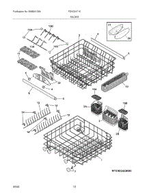 13 - Racks parts for Frigidaire Dishwasher FGHD2471KW0 from AppliancePartsPros.com