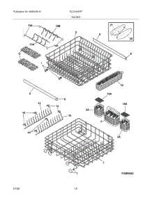 13 - Racks parts for Frigidaire Dishwasher GLD2445RFQ0 from AppliancePartsPros.com