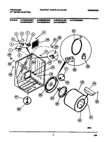 02 - Cabinet, Drum, Heater Asmy. parts for Frigidaire Dryer FDE546LBS1 from AppliancePartsPros.com
