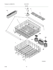 13 - Racks parts for Frigidaire Dishwasher GLD2150RCB1 from AppliancePartsPros.com