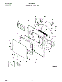03 - P16v0020 Frnt Pnl,Door parts for Frigidaire Dryer FDE7976FS1 from AppliancePartsPros.com