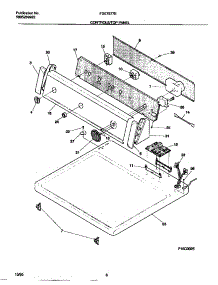 04 - Controls / Top Panel parts for Frigidaire Dryer FDE7977EW0 from AppliancePartsPros.com