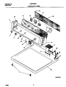 04 - Control Panel parts for Frigidaire Dryer FDE7976FW1 from AppliancePartsPros.com