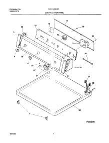 07 - Control Panel parts for Frigidaire Dryer FDEB34RGS2 from AppliancePartsPros.com