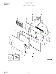 03 - Frnt Pnl, Lint Filter parts for Frigidaire Dryer FDG336MRES0 from AppliancePartsPros.com