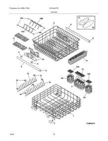 13 - Racks parts for Frigidaire Dishwasher GLD2451RDQ0 from AppliancePartsPros.com