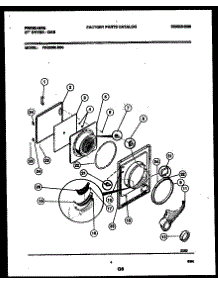 03 - Door Parts parts for Frigidaire Dryer FDG336LBS0 from AppliancePartsPros.com