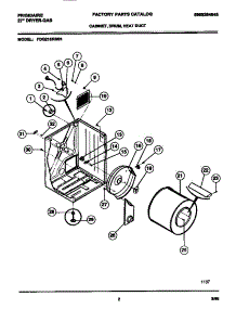 02 - Cabinet, Drum, Heat Duct parts for Frigidaire Dryer FDG216RBS1 from AppliancePartsPros.com