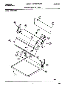 04 - Control Panel, Top Panel parts for Frigidaire Dryer FDG216RBS1 from AppliancePartsPros.com