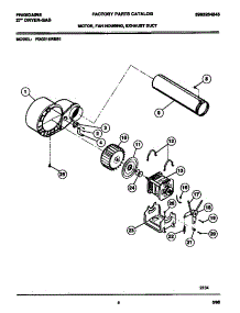 05 - Motor, Fan Housing, Exhaust Duct parts for Frigidaire Dryer FDG216RBS1 from AppliancePartsPros.com