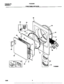 03 - Front Panel / Lint Filter parts for Frigidaire Dryer FDG336NBS2 from AppliancePartsPros.com