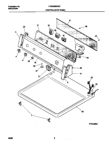 04 - P16c0084 Control Panel parts for Frigidaire Dryer FDG558GGS0 from AppliancePartsPros.com