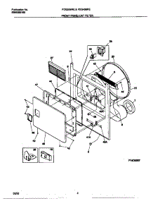 03 - Front Panel / Lint Filter parts for Frigidaire Dryer FDG436RET0 from AppliancePartsPros.com