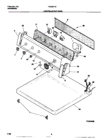 04 - Controls / Top Panel parts for Frigidaire Dryer FDG8971EW0 from AppliancePartsPros.com