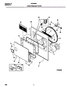 03 - Front Panel / Lint Filter parts for Frigidaire Dryer FDG546RES2 from AppliancePartsPros.com