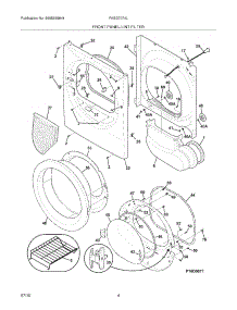 05 - Front Panel / Lint Filter parts for Frigidaire Dryer FASG7074LW0 from AppliancePartsPros.com