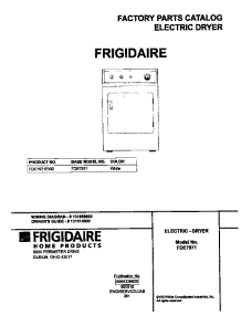 01 - Cover parts for Frigidaire Dryer FDE7971EW2 from AppliancePartsPros.com