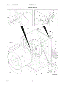 03 - Cabinet / Drum parts for Frigidaire Dryer FCED2000LS0 from AppliancePartsPros.com